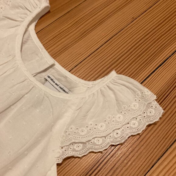 Cupcakes and Cashmere Girls Wildflower & Bee Dress - Size 5 - Lace Eyelet - Picture 4 of 5